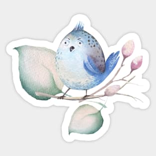 Cute blue Birdie Sticker